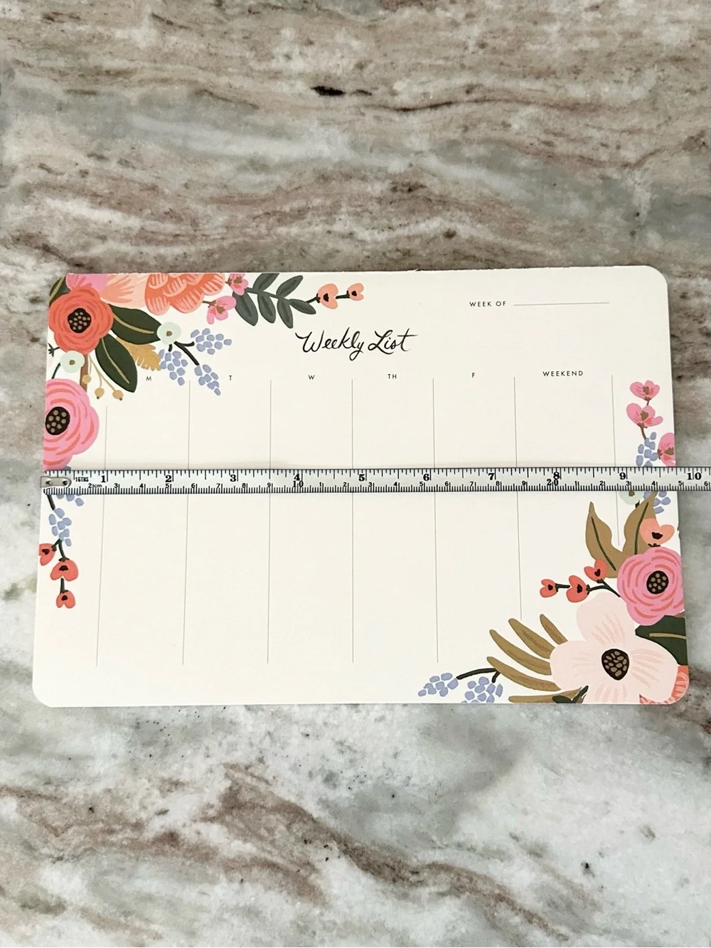 Anthropologie Rifle Paper Co. Floral Weekly Desk Notepad Planner - Mouse Pad